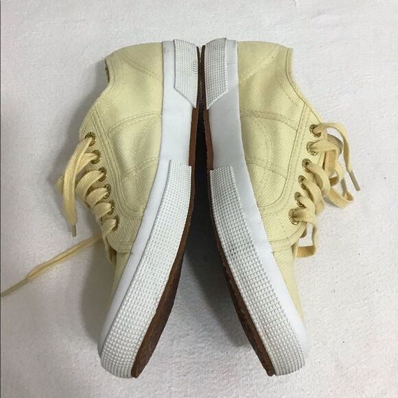 SUPERGA Yellow Classic Sneakers Good Condition Size 10 Unisex - Picture 4 of 9